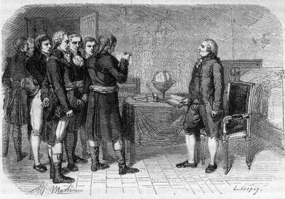 Lodewijk XVI, koning van Frankrijk, ontvangt zijn doodvonnis, Le Temple door Anonymous Anonymous