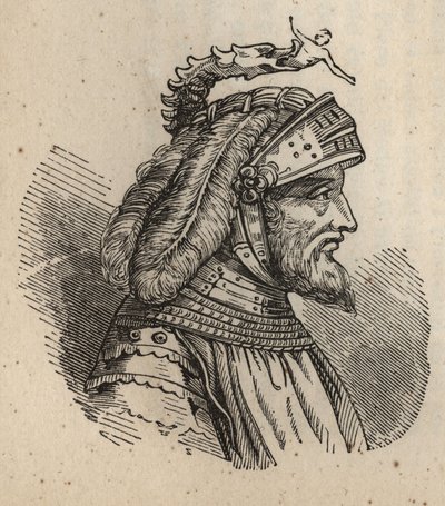 Luchino Visconti (condottiere) - Lucien Visconti - Lucchino - 1287-1349 - gravure door Anonymous Anonymous