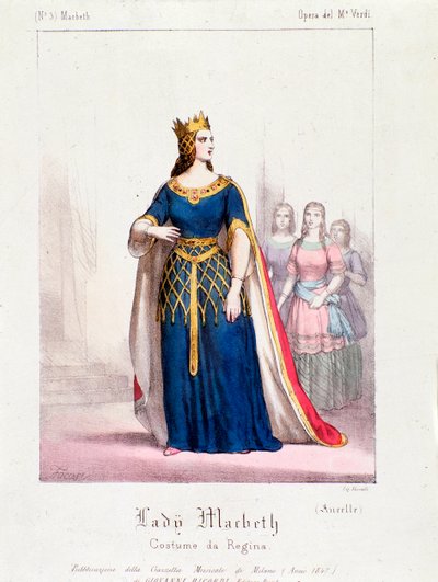 Macbeth koningin personage in de opera Macbeth van Giuseppe Verdi door Anonymous Anonymous