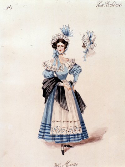 Mimi, personage uit de opera La bohème van Puccini door Anonymous Anonymous