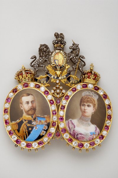 Miniaturen van koning George V en koningin Mary (1925-1950) door Anonymous Anonymous