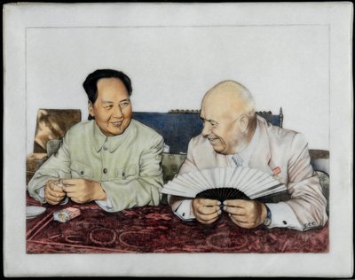 Nikita Chroesjtsjov en Mao Zedong door Anonymous Anonymous