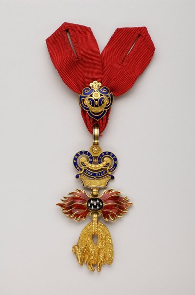 Orde van het Gulden Vlies: Oostenrijks Gulden Vlies - Gereduceerd insigne - 1850-1900 - Goud en email - Privécollectie door Anonymous Anonymous