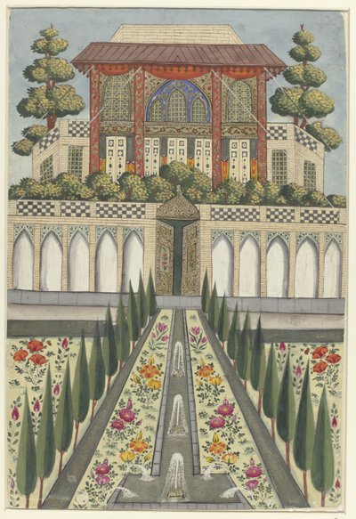 Paleistuin van Hazar Jarib in Aliabad door Anonymous Anonymous