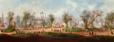 Panoramisch uitzicht op de Wereldtentoonstelling van 1867 in Parijs door Anonymous Anonymous