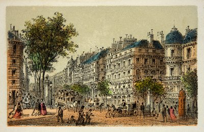 Parijs 1874: Boulevard des Italiens door Anonymous Anonymous