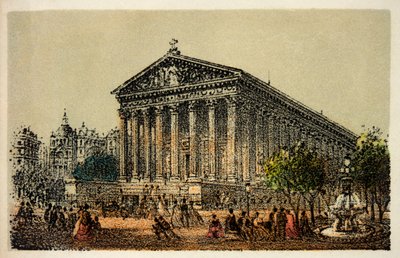 Parijs 1874: Kerk van La Madeleine, privécollectie door Anonymous Anonymous