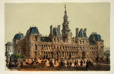 Parijs 1874: Stadhuis - privécollectie door Anonymous Anonymous