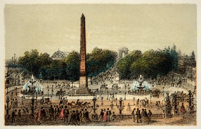 Parijs 1874: La Place de la Concorde, Privécollectie door Anonymous Anonymous