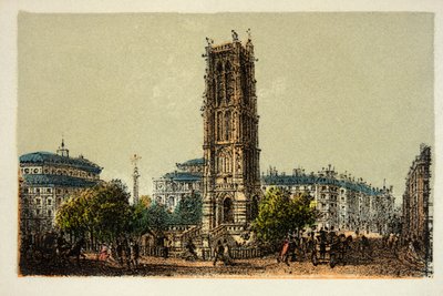 Parijs 1874: De Saint Jacques Toren, Privécollectie door Anonymous Anonymous