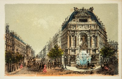 Parijs 1874: De Saint Michel-fontein, Privécollectie door Anonymous Anonymous