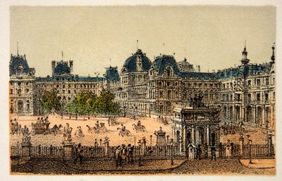Parijs 1874: Het nieuwe Louvre - Privécollectie door Anonymous Anonymous