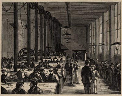 Parijs, Ecole Municipale Professionelle Diderot - gravure 1890 door Anonymous Anonymous