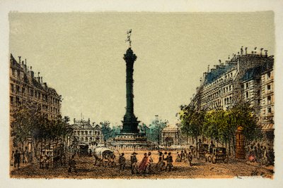 Parijs in 1874: De Julikolom, Privécollectie door Anonymous Anonymous