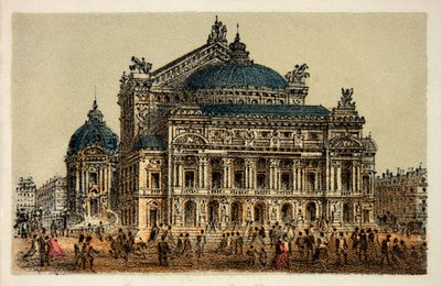 Parijs in 1874: De nieuwe Opera (opera garnier), Privécollectie door Anonymous Anonymous