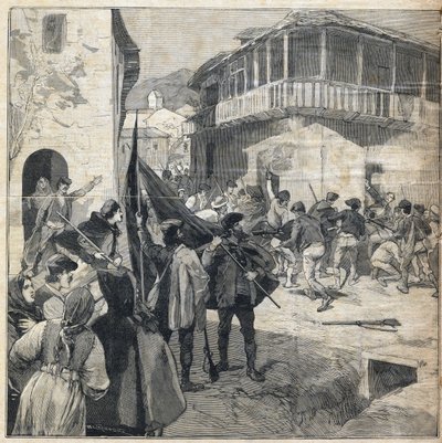 Boerenopstand in Sicilië. Gravure in "Le Petit Parisien" op 31/12/1893. door Anonymous Anonymous