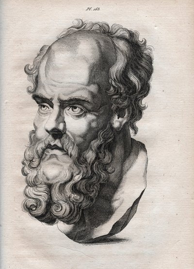 Fysiognomie - Fysiognomie - de Griekse filosoof Socrates (ca. 469 v.Chr.-399 v.Chr.) (Buste van Socrates (ca. 469 v.Chr.-399 v.Chr.), Atheense filosoof) gravure uit 1808 in 