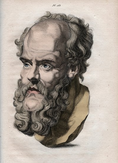 Fysiognomie - Fysiognomie - de Griekse filosoof Socrates (ca. 469 v.Chr.-399 v.Chr.) (Buste van Socrates (ca. 469 v.Chr.-399 v.Chr.), Atheense filosoof) gravure uit 1808 in 