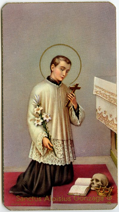 Vrome afbeelding: Aloysius Gonzaga aanbidt het kruis door Anonymous Anonymous