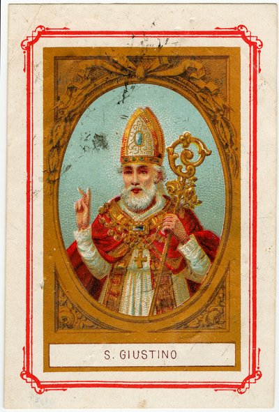 Vrome afbeelding: Giustino di Chieti (chromolithografie) door Anonymous Anonymous