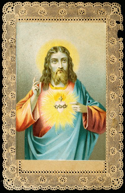 Vrome afbeelding: Jezus met heilig hart door Anonymous Anonymous