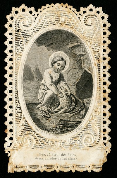 Vrome afbeelding: Jezus, ijverig voor de redding van zielen (gravure) door Anonymous Anonymous