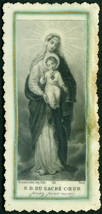Vrome afbeelding: Onze Lieve Vrouw van het Heilig Hart (gravure) door Anonymous Anonymous