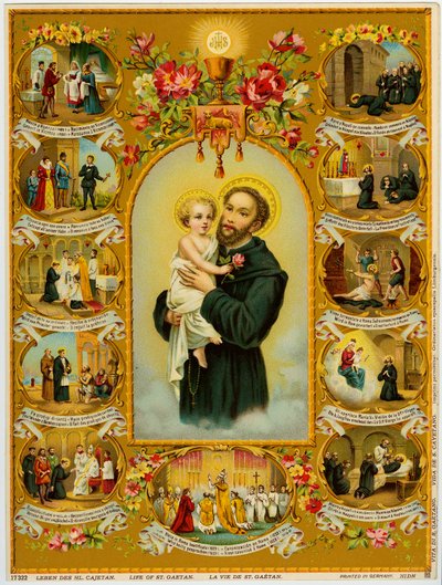 Sint Cajetan, Gaetano dei Conti di Tiene, stichter van de Theatijnen door Anonymous Anonymous