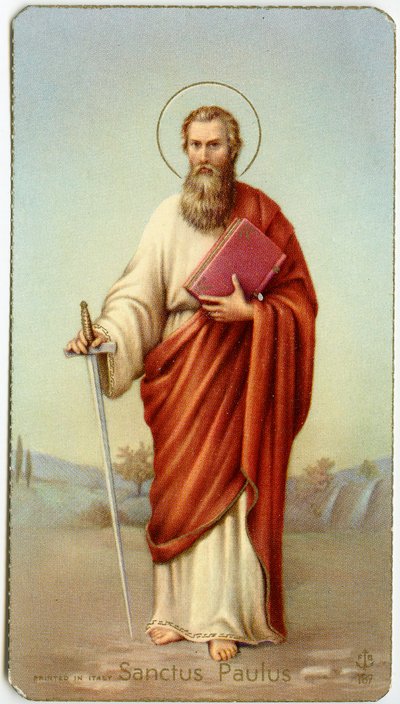 Vrome afbeelding: Sint Paulus van Tarsus (chromolithografie) door Anonymous Anonymous