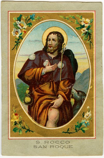 Vrome afbeelding: San Rocco aangeroepen tegen de pest door Anonymous Anonymous