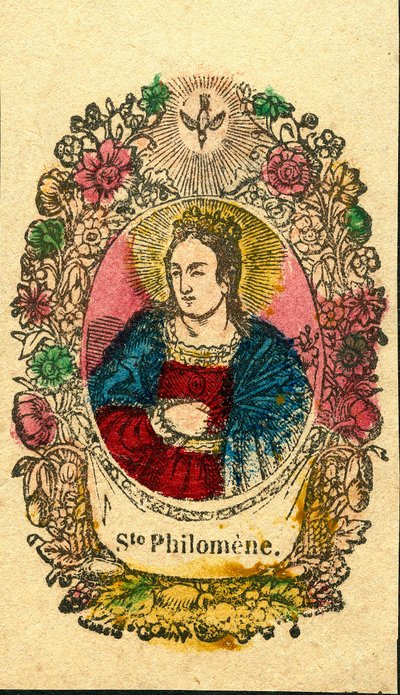 Vrome afbeelding: Sint Philomena (Epinal prent) door Anonymous Anonymous