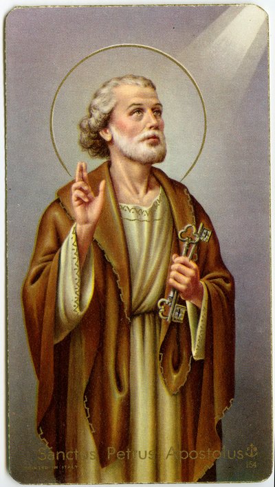 Vrome afbeelding: De apostel St. Petrus (chromolithografie) door Anonymous Anonymous