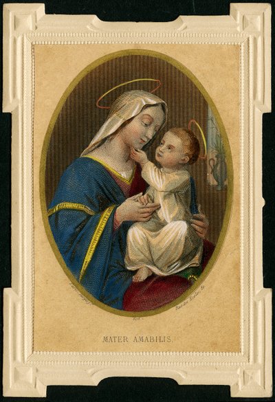 Vrome afbeelding: Maagd Maria met Jezus door Anonymous Anonymous