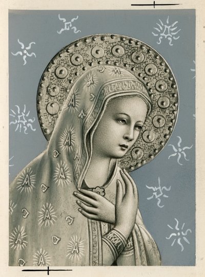 Vrome afbeelding: de Maagd Maria door Anonymous Anonymous