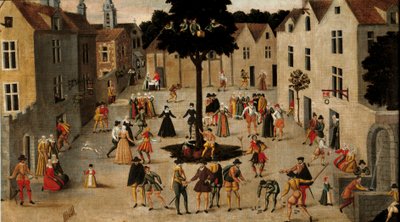 Populaire traditie: Volksfeest rond de Meiboom (iep) in Parijs door Anonymous Anonymous