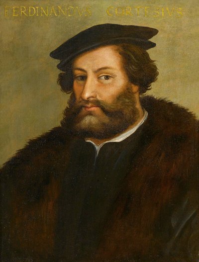Portret van Hernán Cortés door Anonymous Anonymous