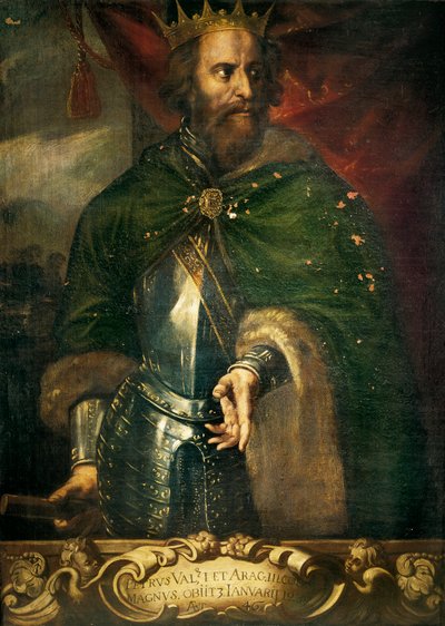 Portret van Peter III "De Grote" (1240-1285), koning van Aragon en Valencia door Anonymous Anonymous