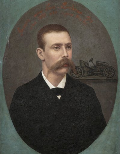 Portret van de Franse autocoureur Henri Fournier door Anonymous Anonymous