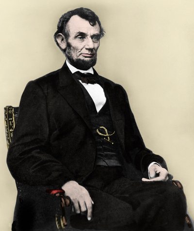 Portret van Abraham Lincoln (1809-1865) 16e President van de Verenigde Staten van Amerika door Anonymous Anonymous