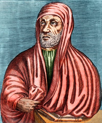 Portret van Abu Ali al-Husain ibn Abdallah ibn Sina (Avicenna) (980-1037), Iraanse arts en filosoof, Gravure, ongesigneerd door Anonymous Anonymous