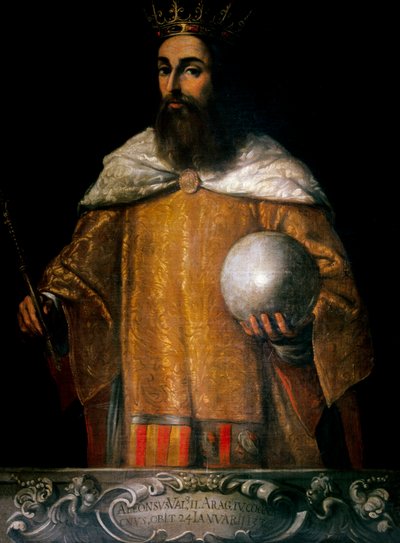 Portret van Alfonso IV, koning van Aragon genaamd de Zachte (1299-1336) door Anonymous Anonymous