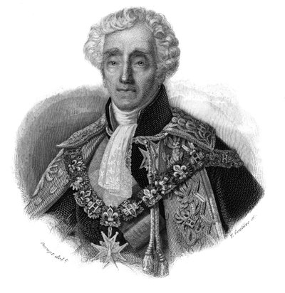 Portret van Ambroise Polycarpe La Rochefoucauld Doudeauville (Ambroise-Polycarpe La Rochefoucauld-Doudeauville) (1765-1841) in "Portretten en geschiedenis van nuttige mannen: mannen en vrouwen uit alle landen en van alle rangen, die rechten hebben verworve door Anonymous Anonymous