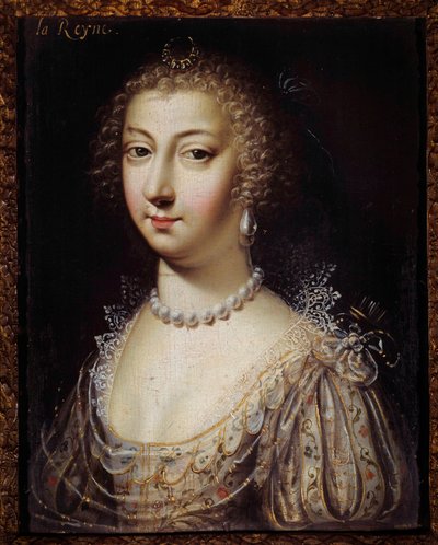 Portret van Anne Oostenrijk (1601-1666), Koningin van Frankrijk door Anonymous Anonymous