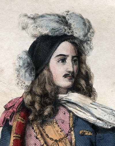 Portret van Anne Hilarion de Costentin, Graaf van Tourville (1642-1701), Franse marinecommandant. Illustratie uit 