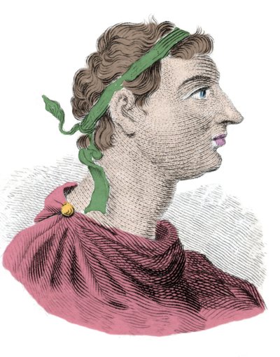 Portret van Antiochus I Soter (de Redder) tweede heerser van de Seleucidische dynastie. Hij regeerde van -280 tot -261. Gravure uit de 19e eeuw. Milanees door Anonymous Anonymous