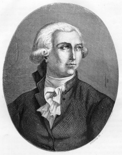 Portret van Antoine Laurent Lavoisier (1743-1794), Franse chemicus - Gravure uit 1863 in 