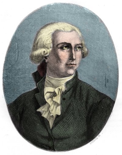 Portret van Antoine Laurent Lavoisier (1743-1794), Franse chemicus - Gravure uit 1863 in 