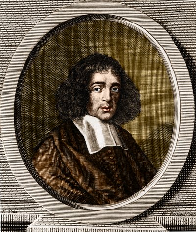 Portret van Baruch Spinoza (1632-1677), Nederlandse filosoof, ook bekend als Bento de Espinosa of Benedictus de Spinoza of Benoit de Spinoza. door Anonymous Anonymous