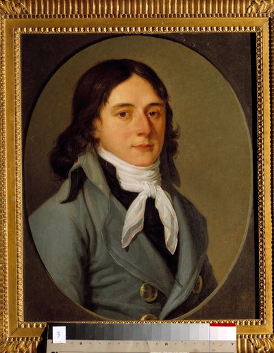 Portret van Camille Desmoulins (1760-1794) publicist en politicus. Anoniem schilderij door Anonymous Anonymous