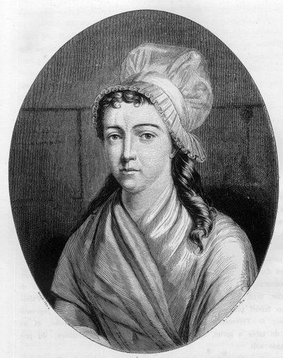 Portret van Charlotte Corday (1768 - 1793) - Gravure uit 1863 in 